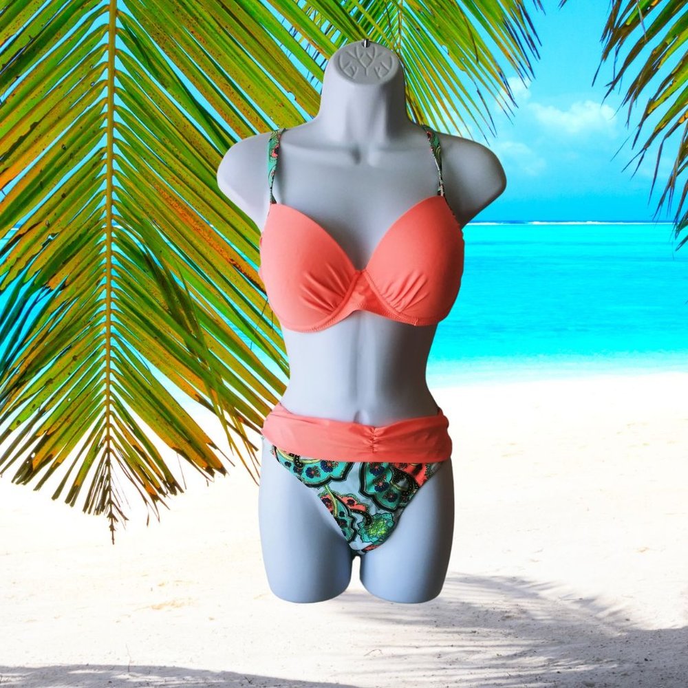 PAISLEY BIKINI MULTI-COLOR TWO PIECE SWIMSUIT
